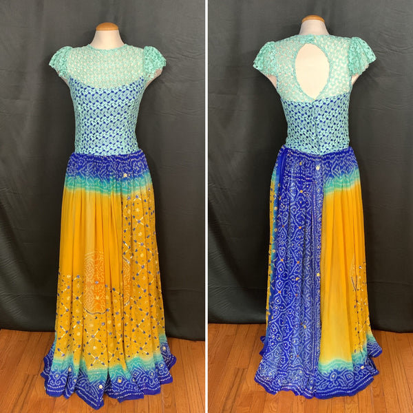 NEW SARI AND LACE FORMAL DRESS