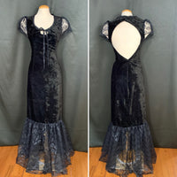 NEW VELVET AND LACE FORMAL DRESS