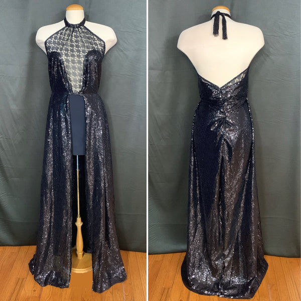 NEW SEQUIN FORMAL DRESS WITH LACE