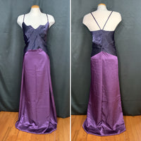 NEW PURPLE SATIN FORMAL DRESS