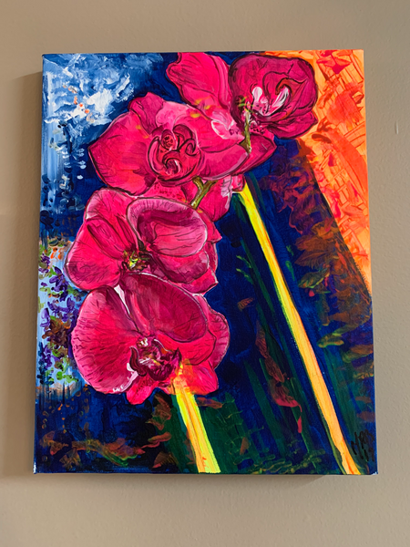 Orchids-Painting on canvass