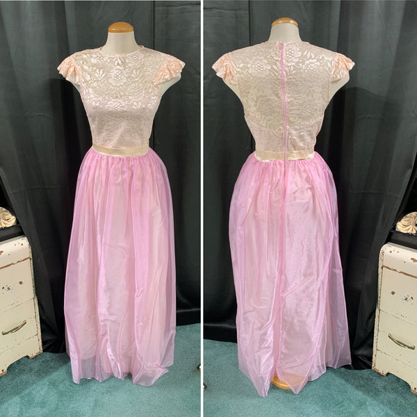 PINK AND PEACH RUFFLE WITH LACE