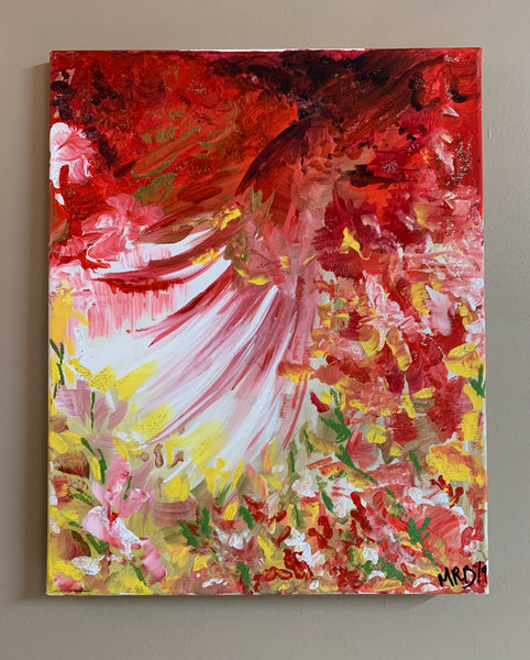 Warm Bursts-Painting on canvass