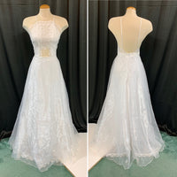 LACE ILLUSION WITH ORGANZA