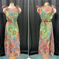 FLORAL CHIFFON OVER DRESS